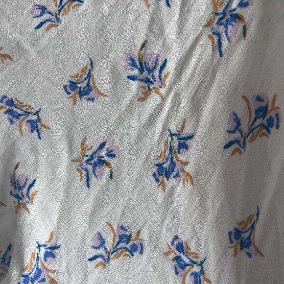 Free People Floral Mock Neck Mini Dress NWT L Ivory Cream Backless - Picture 8 of 15